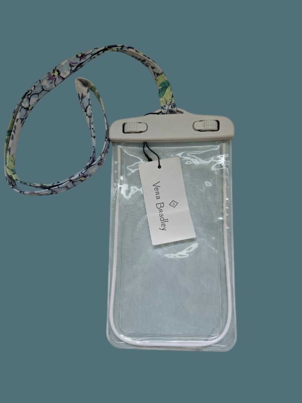 Vera Bradley Waterproof Phone Pouch With Lanyard -Happy Hydrangea
